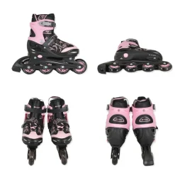 Byox Inliner 2 in 1 Double pink Rollschuhe, PU-LED-Räder, verschiedene Größen S (Gr.30-33) Sale