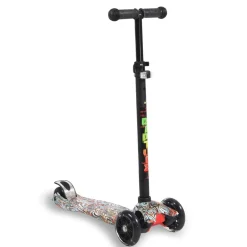 Kinderroller Rapture aus Aluminium, Wassertransferdruck, PU Leuchtende Räder türkis ^ Byox Online