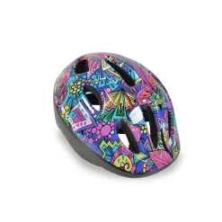 Byox Kinder Schutzhelm Y03 Größe S 48-54 cm einstellbar LED-Beleuchtung 8 Löcher bunt pink Outlet