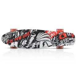 Byox Kinder Skateboard 22" Skull 85A PU LED Rollen ABEC 7 Lager Aluminium-Achsen rot New