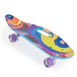 Byox Skateboard 26 Zoll mit Griff PU-Leuchträder ABEC-7 Aluminium 100 kg LED lila Hot