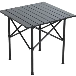Campingset -Q39, Tisch 2x Stuhl Klappstuhl Anglerstuhl faltbar, Metall Stoff ~ schwarz ^ MCW Discount
