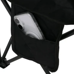 Campingset -Q39, Tisch 2x Stuhl Klappstuhl Anglerstuhl faltbar, Metall Stoff ~ schwarz ^ MCW Discount