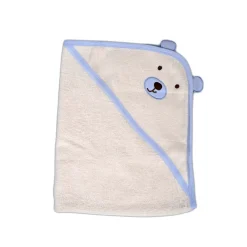 Cangaroo Baby Badetuch Baloo Kapuze 90 x 70 cm 100% Baumwolle Handtuch ab Geburt blau Discount