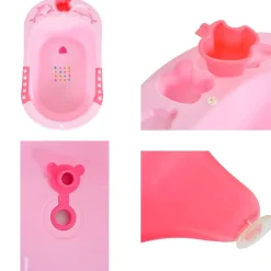 Cangaroo Babybadewanne Larissa 89 cm, herausnehmbarer Badesitz, Wasseraf rosa blau Discount