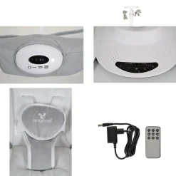 Babywippe La Scala elektrisch Schaukelfunktion Vibration Fernbedienung grün ^ Cangaroo Clearance