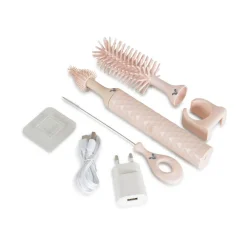 Cangaroo elektrisches Flaschenbürstenset 2in1 Saugerreiniger zwei Bürstengrößen rosa