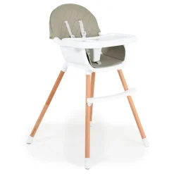 Cangaroo Kinderhochstuhl Gelato 2 in 1 Gurt, Kinderstuhl, Tisch verstellbar grau Best