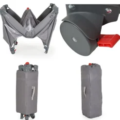 Cangaroo Reiselaufstall One Touch Räder Seiteneingang Matratze klappbar Tasche grau Online