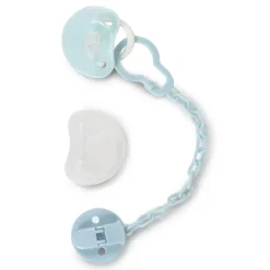 Schnuller, Schnullerkette Star, Schutzdeckel, Schnullerband, ab Geburt blau ^ Cangaroo Hot
