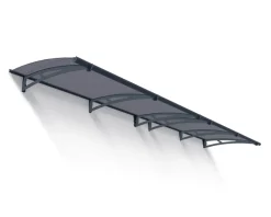 PALRAM Canopia Aquila Vordach, solar grau, klar  412x91,5x17,5 in cm (LxBxH) Best