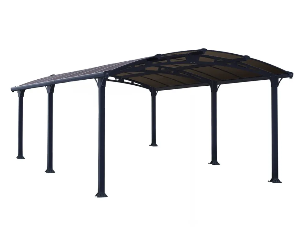 PALRAM Canopia Arcadia Carport aus Aluminium 3,6 x 5 m grau Best