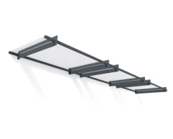 PALRAM Canopia Nancy 4.5x0.9 Vordach, grau, klar