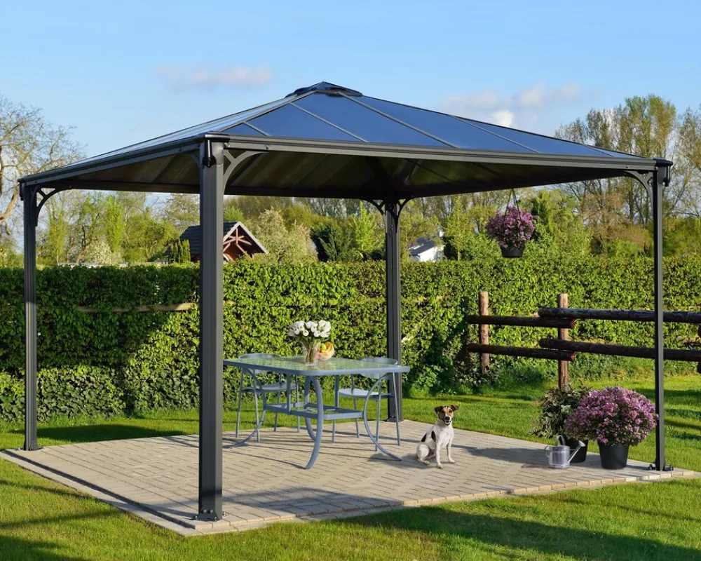 PALRAM Canopia Palermo Aluminium-Pavillon 3,6 x 3,6 m Grau Best