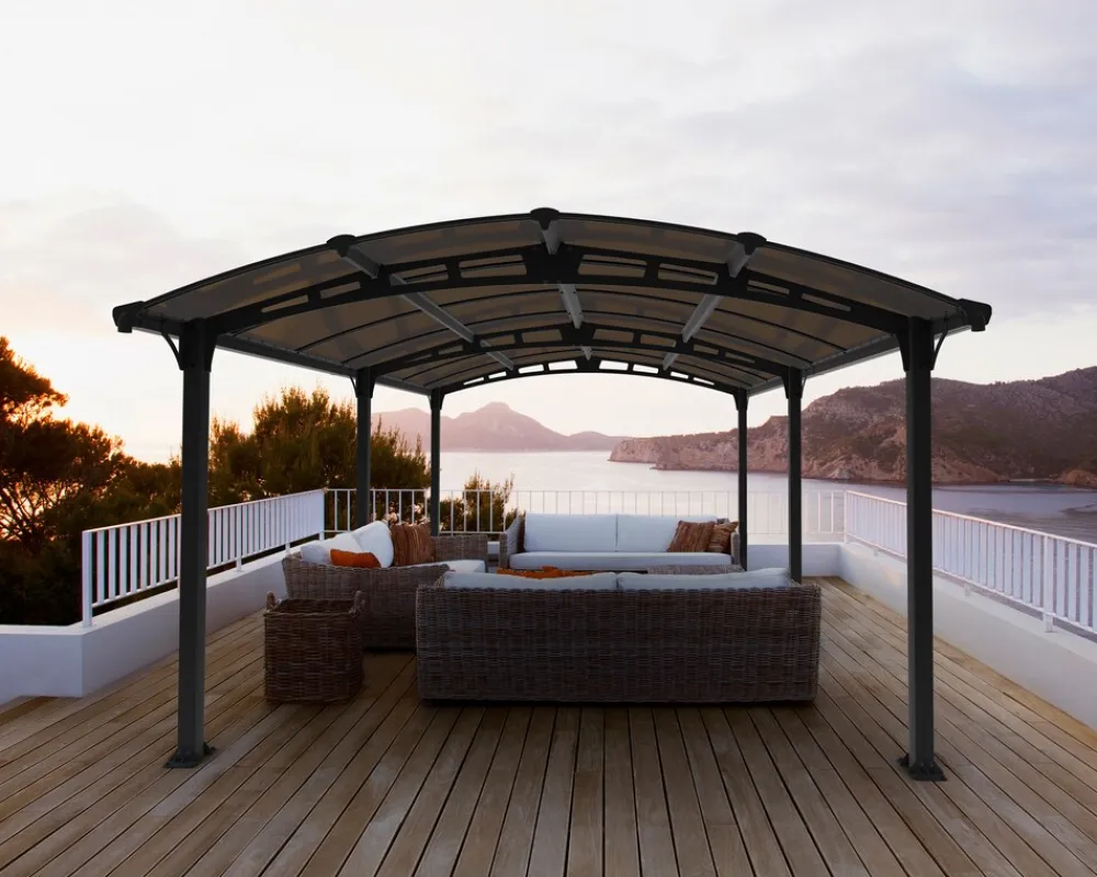 PALRAM Canopia Tucson Aluminium-Pavillon 3,6 x 5 m grau Hot