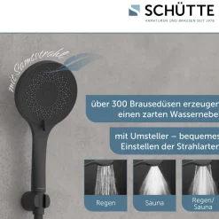 Schütte CAPRI Handbrause, Schwarz matt Clearance