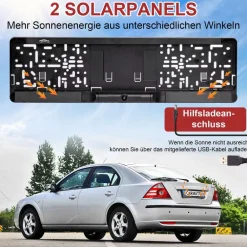 Solar Funk Rückfahrkamera im Kennzeichen mit Monitor Rückfahrsystem Auto ^ CARMATRIX Sale