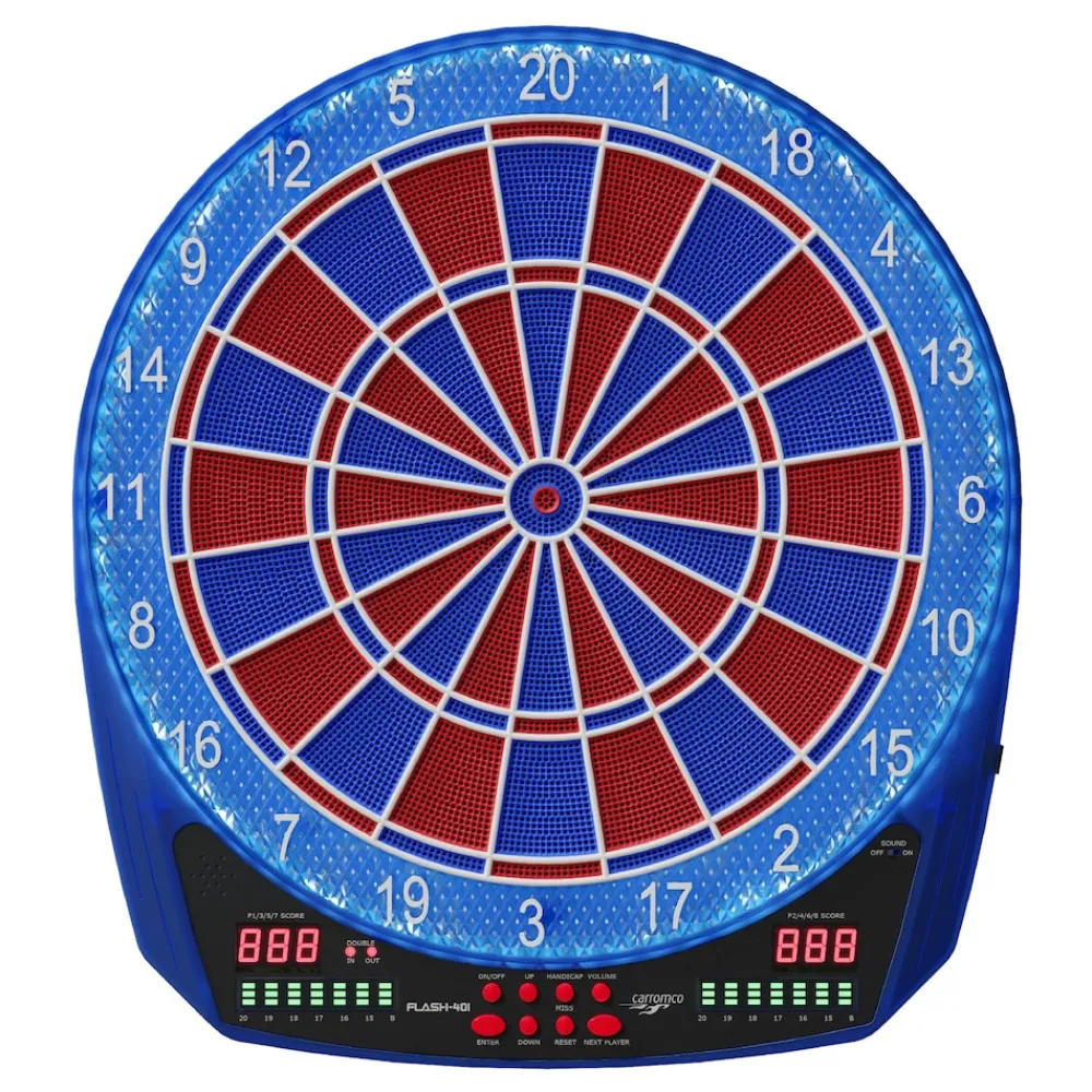 Elektronik Dartboard Flash-401, mit Adapter, 2-Loch Abstand ^ Carromco Best