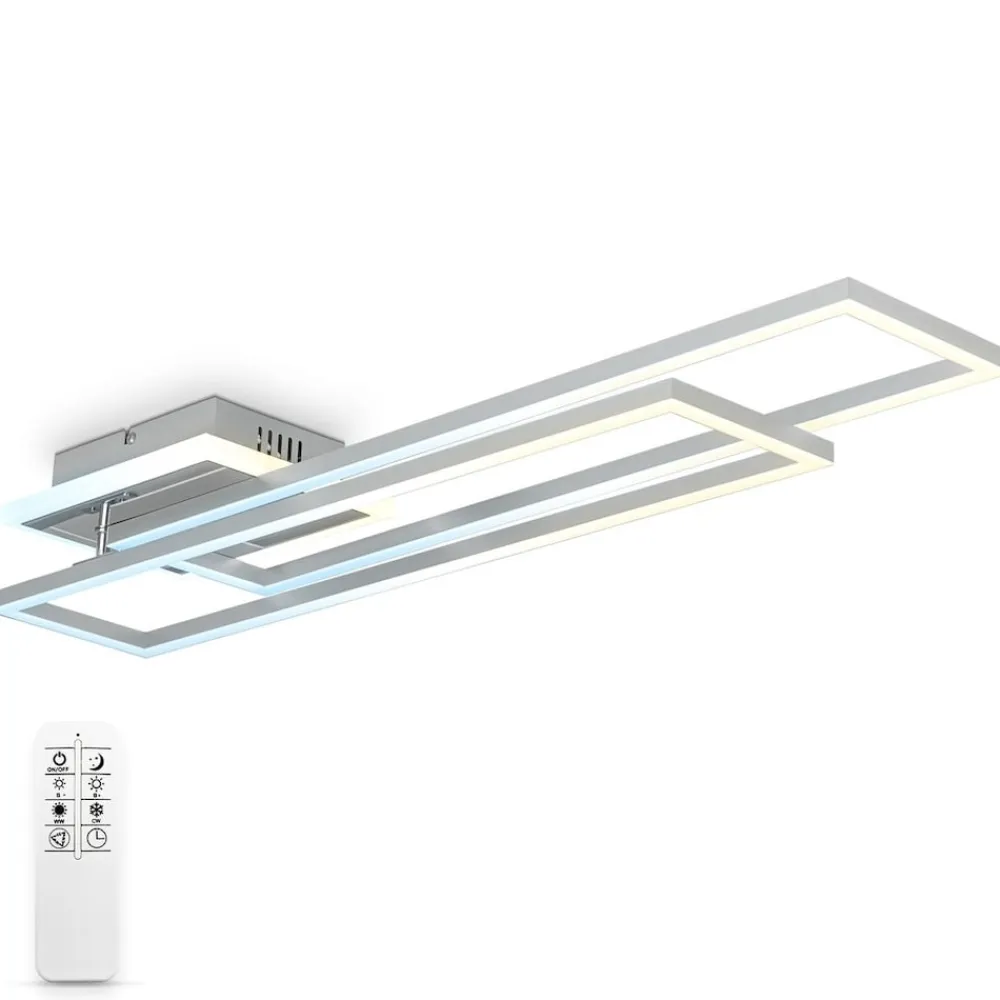CCT LED Wand- und Deckenleuchte,chrom-alu, LED/40W ^ B.K.Licht Online