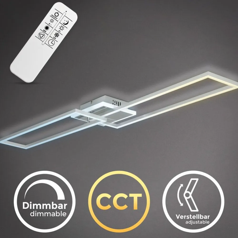 CCT LED Wand- und Deckenleuchte,chrom-alu, LED/40W ^ B.K.Licht Online