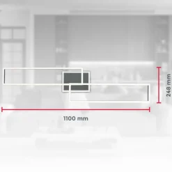 CCT LED Wand- und Deckenleuchte,chrom-alu, LED/40W ^ B.K.Licht Online