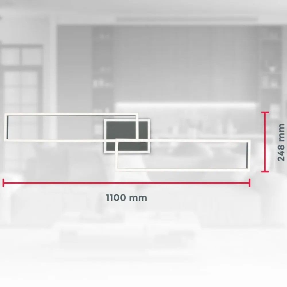 CCT LED Wand- und Deckenleuchte,chrom-alu, LED/40W ^ B.K.Licht Online