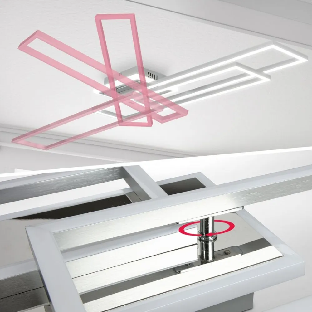 CCT LED Wand- und Deckenleuchte,chrom-alu, LED/40W ^ B.K.Licht Online