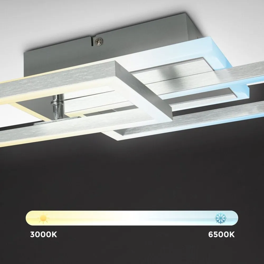 CCT LED Wand- und Deckenleuchte,chrom-alu, LED/40W ^ B.K.Licht Online