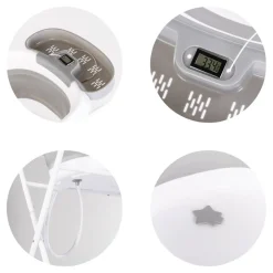 Babybadewanne-Set Slim, Ständer 90 cm, Ablage, klappbar, Thermometer ^ Chipolino Hot