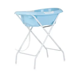 Chipolino Babybadewanne, Ständer Noemi klappbar, Af, Ablagefächer, ab Geburt blau