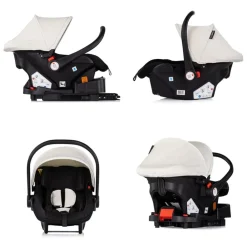 Chipolino Babyschale Vista i-Size (40-87cm) Gruppe 0+, Sonnendach, 3D-Kissen weiß rosa New