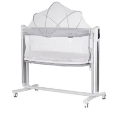 Babywiege elektrisch Ultima Beistellbett Schaukelfunktion Musik Timer grau ^ Chipolino Best