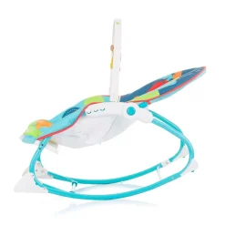 Chipolino Babywippe Enjoy, Stuhl, Schaukelfunktion, Musikfunktion, Spielbogen blau rosa