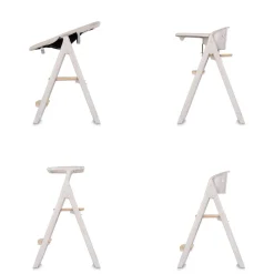 Chipolino Hochstuhl Quatro 4in1 Babywippe Lernturm Kinderstuhl Tablett Fußstütze beige