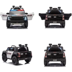 Kinder Elektroauto Ford Police Bluetooth, Fernbedienung, Gurt, MP3 ^ Chipolino Clearance