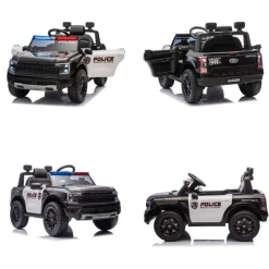 Kinder Elektroauto Ford Police Bluetooth, Fernbedienung, Gurt, MP3 ^ Chipolino Clearance