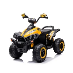 Chipolino Kinder Elektroquad ATV Speed Licht Musik 2 Motoren Fußpedal bis 35 kg gelb rosa Best
