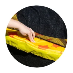 Chipolino Kindertrampolin Funny 140 cm Gummibänder Federabdeckung Reißverschluss gelb Online