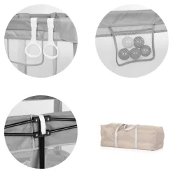 Laufstall Easy 180 x 180 cm Tasche, 2 Ringe, faltbar, Schlupfloch beige ^ Chipolino New