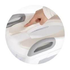 Toilettentrainer Kiddy Toilettensitz höhenverstellbar Griffe Stufen grau ^ Chipolino Outlet