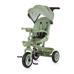Tricycle Marathon 2 in 1 Dreirad, Sitz umkehrbar, Gummiräder, Dach grün ^ Chipolino Online