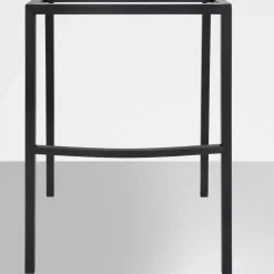Barhocker mit Lehne Damaso, Barstuhl gepolstert mit Filzbezug, Vierfußgestell aus Metall, Tresenhocker bis 240 kg belastbar ^ CLP
