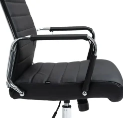 Bürostuhl ergonomisch Kolumbus Echtleder, Schreibtischstuhl höhenverstellbar stufenlos, Drehstuhl mit Rollen bis 150 kg belastbar ^ CLP Sale