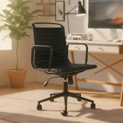 Bürostuhl ergonomisch Kunstlederbezug Bakers, Schreibtischstuhl höhenverstellbar mit Kippmechanik und Rollen, bis 150 kg belastbar ^ CLP Hot