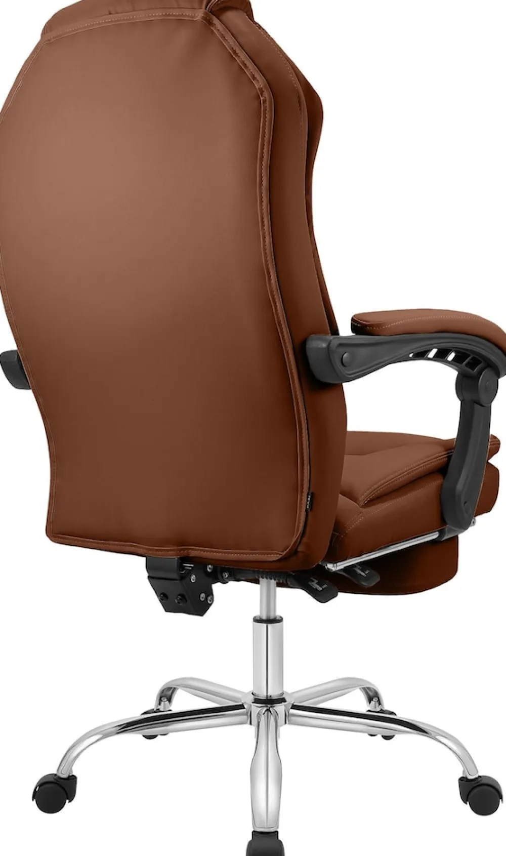 Bürostuhl ergonomisch mit Fußablage Castle, Schreibtischstuhl gepolstert Kunstleder, Drehstuhl höhenverstellbar bis 130 kg belastbar ^ CLP Online