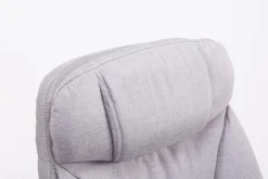 CLP Bürostuhl ergonomisch mit Fußablage XL Troy, Schreibtischstuhl gepolstert Stoff, Drehstuhl höhenverstellbar bis 160 kg belastbar braun Online