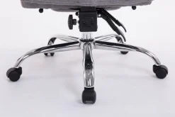 CLP Bürostuhl ergonomisch mit Fußablage XL Troy, Schreibtischstuhl gepolstert Stoff, Drehstuhl höhenverstellbar bis 160 kg belastbar braun Online