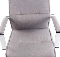 CLP Bürostuhl Portland Mit Kunstlederbezug Oder Stoffbezug | Höhenverstellbarer Ergonomischer Bürosessel I Chefsessel Mit Lehne grau New
