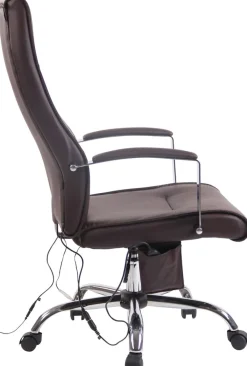 CLP Bürostuhl Portland mit Massagefunktion I Drehbarer Chefsessel Mit Kunstlederbezug Oder Stoffbezug I Drehstuhl Mit Wippmechanismus schwarz Outlet