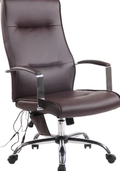 CLP Bürostuhl Portland mit Massagefunktion I Drehbarer Chefsessel Mit Kunstlederbezug Oder Stoffbezug I Drehstuhl Mit Wippmechanismus schwarz Outlet